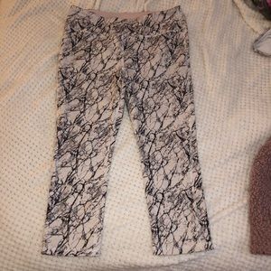 Marble cropped leggings